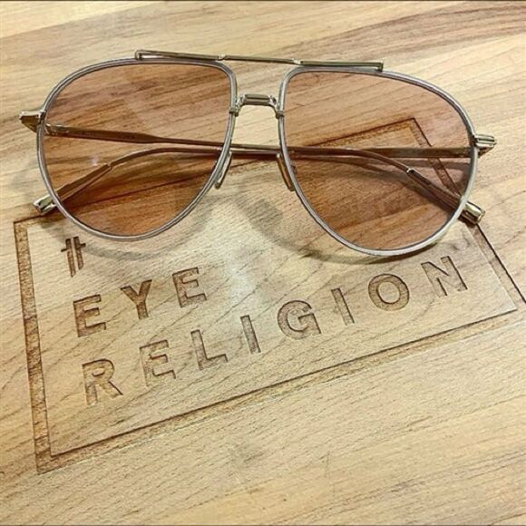 Dior BlackSuit AU Gold Aviator Sunglasses - Picture 1 of 2